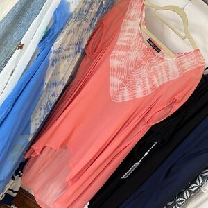 Gypsy 05 sand beach tunic XS tiedye shibori